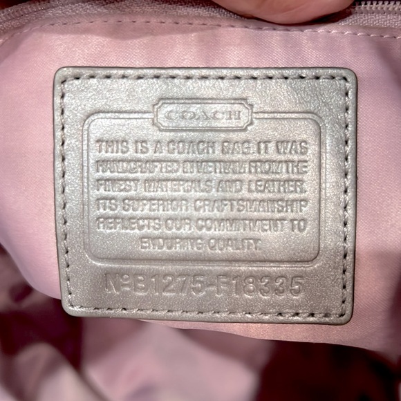 Coach Signature Laura Gray/Silver Double Strap Large Tote Bag - Picture 3 of 15